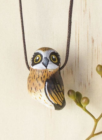 Songbird Whistle Necklace - Boobook Owl