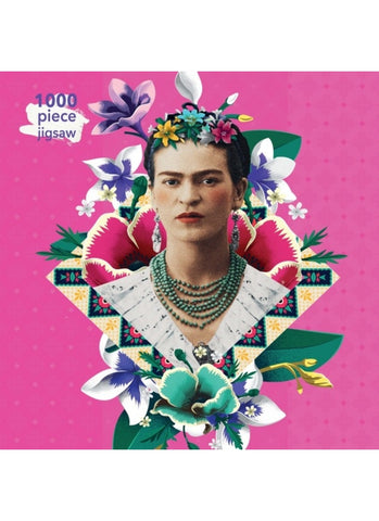 Frida Kahlo Pink Portrait 1000 Piece Puzzle