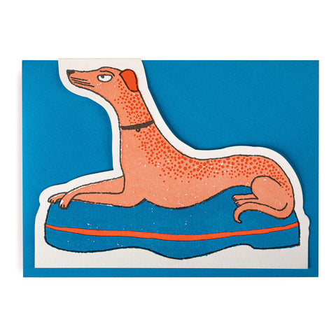 Archivist Press  - Cut Out Card - Crossed Paw Dog (Letterpress)