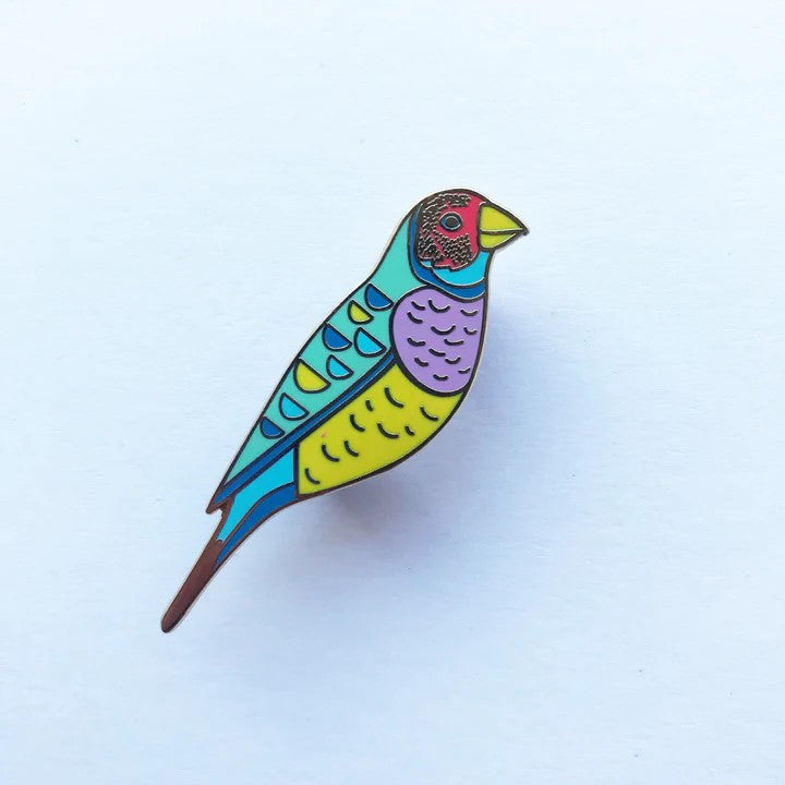 Gouldian Finch Enamel Pin