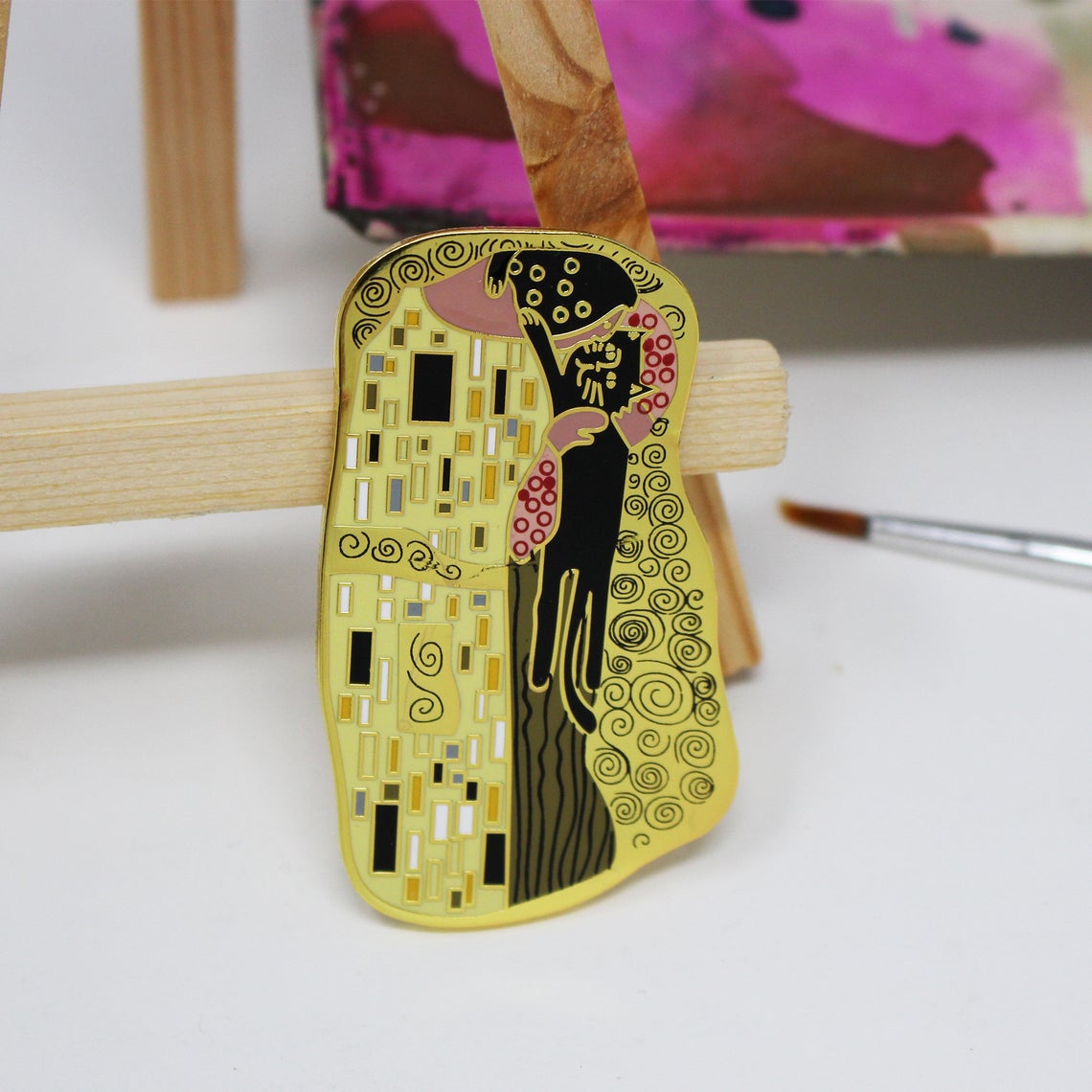 The Cat Kiss Luxury Enamel Pin