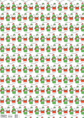 Gemma Correll Christmas Wrapping Paper - Christmas Spirits