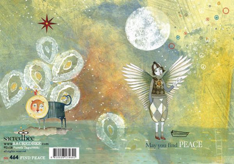 Sacredbee greeting card - Find Peace