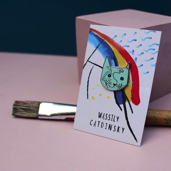 Wassily Catdinski Enamel Pin