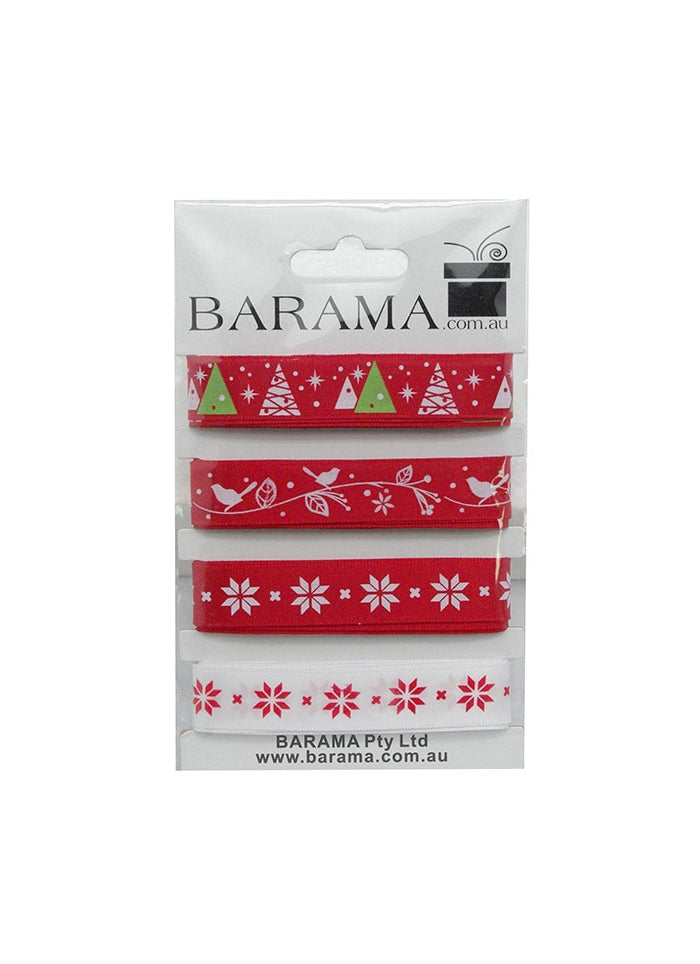 Red & White Christmas Ribbon Pack
